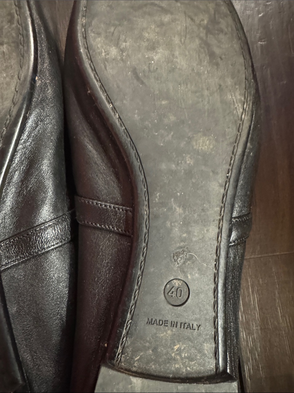 CHANEL Black Leather Mary Jane Flats with Rounded Toe - Picture 6 of 8